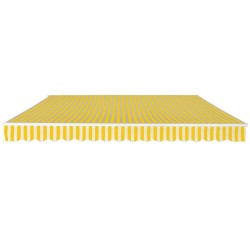 Auvent pliable manuel 400 cm Jaune/blanc  