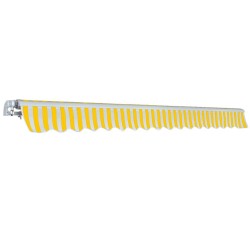 Auvent pliable manuel 400 cm Jaune/blanc  