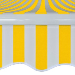 Auvent pliable manuel 400 cm Jaune/blanc  