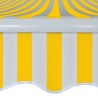 Auvent pliable manuel 400 cm Jaune/blanc  