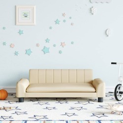 Canapé pour enfants crème 90x53x30 cm tissu 