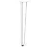 Pieds en épingle à cheveux pour consoles, lot de 4, blanc, 72 cm, acier massif 