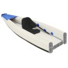 Kayak gonflable bleu 375x72x31 cm polyester 