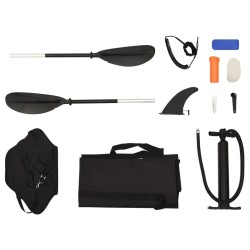 Kayak gonflable bleu 375x72x31 cm polyester 