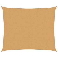 Voile d'ombrage 160 g/m² rectangulaire sable 2,5x3 m PEHD 
