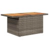 Salon de jardin 5 pcs avec coussins gris résine tressée 