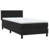 Sommier à lattes de lit avec matelas noir 100x210 cm velours 