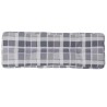 Coussin de palette motif à carreaux gris 120x40x12 cm tissu 