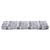 Coussin de palette motif à carreaux gris 120x40x12 cm tissu 