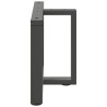 Pieds de table basse en T, 2 pièces, anthracite, 60 x 25 x (42-43) cm, acier 