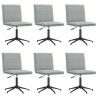 Chaises à manger lot de 6 gris clair velours 