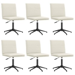 Chaises à manger lot de 6 crème velours 