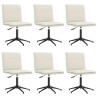 Chaises à manger lot de 6 crème velours 