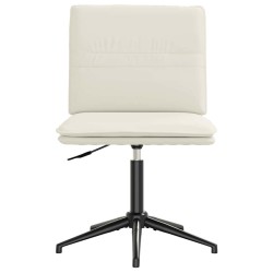 Chaises à manger lot de 6 crème velours 