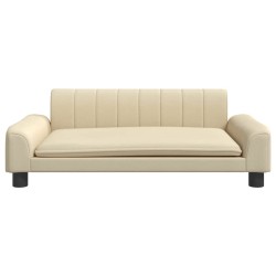 Lit pour chien crème 90x53x30 cm tissu 