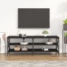 Meuble TV noir 140x40x50 cm bois d'ingénierie 
