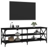 Meuble TV noir 140x40x50 cm bois d'ingénierie 