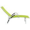 Chaise longue Textilène et aluminium Vert 