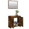 Ensemble de meubles de salle de bain 2 pcs Chêne fumé 
