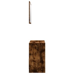 Ensemble de meubles de salle de bain 2 pcs Chêne fumé 