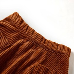 Jupe à poches en velours côtelé pour enfants cognac 92 