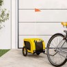Remorque de vélo pour animaux de compagnie jaune et noir 