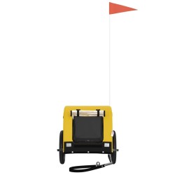 Remorque de vélo pour animaux de compagnie jaune et noir 