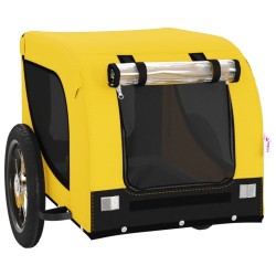 Remorque de vélo pour animaux de compagnie jaune et noir 