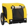 Remorque de vélo pour animaux de compagnie jaune et noir 