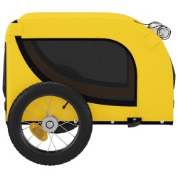 Remorque de vélo pour animaux de compagnie jaune et noir 
