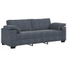 Canapé à 3 places gris foncé 178 cm velours 