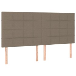 Têtes de lit 4 pcs Taupe 80x5x78/88 cm Tissu 