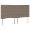 Têtes de lit 4 pcs Taupe 80x5x78/88 cm Tissu 