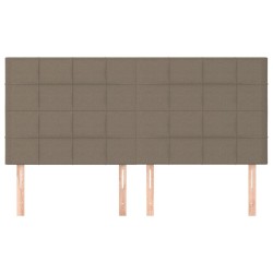 Têtes de lit 4 pcs Taupe 80x5x78/88 cm Tissu 