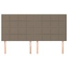 Têtes de lit 4 pcs Taupe 80x5x78/88 cm Tissu 