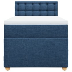 Sommier à lattes de lit avec matelas Bleu 80x200 cm Tissu 