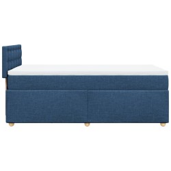 Sommier à lattes de lit avec matelas Bleu 80x200 cm Tissu 