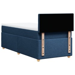 Sommier à lattes de lit avec matelas Bleu 80x200 cm Tissu 