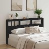Armoire tête de lit avec LED chêne noir 180x17x102 cm 