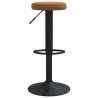 Tabourets de bar lot de 2 marron velours 