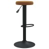 Tabourets de bar lot de 2 marron velours 