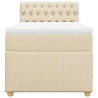 Sommier à lattes de lit avec matelas Crème 80x200 cm Tissu 
