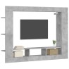 Meuble TV gris béton 152x22x113 cm bois d'ingénierie 
