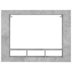 Meuble TV gris béton 152x22x113 cm bois d'ingénierie 