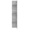 Meuble TV gris béton 152x22x113 cm bois d'ingénierie 