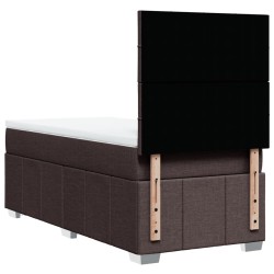 Sommier à lattes de lit avec matelas Marron foncé 90x190 cm 