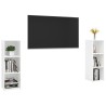 Meubles TV 2 pcs Blanc 107x35x37 cm Bois d'ingénierie 