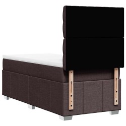 Sommier à lattes de lit avec matelas Marron foncé 90x200 cm 