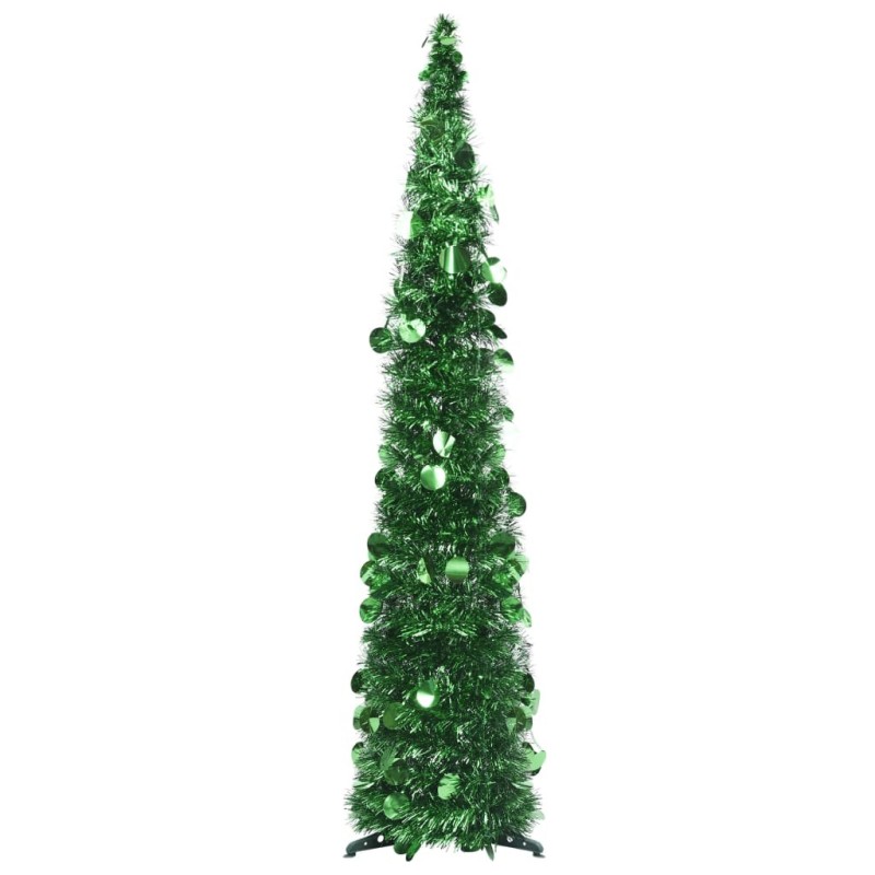 Sapin de Noël artificiel escamotable vert 120 cm PET 