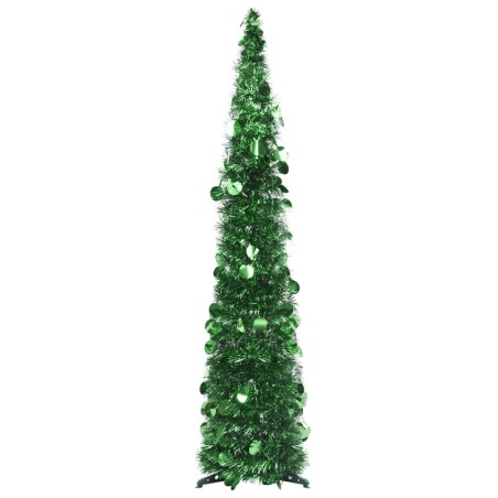 Sapin de Noël artificiel escamotable vert 120 cm PET 